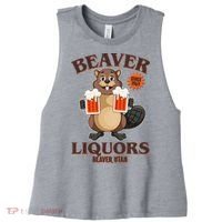Beaver Liquors Since 1969 Beaver Utah Women's Racerback Cropped Tank thumb 0