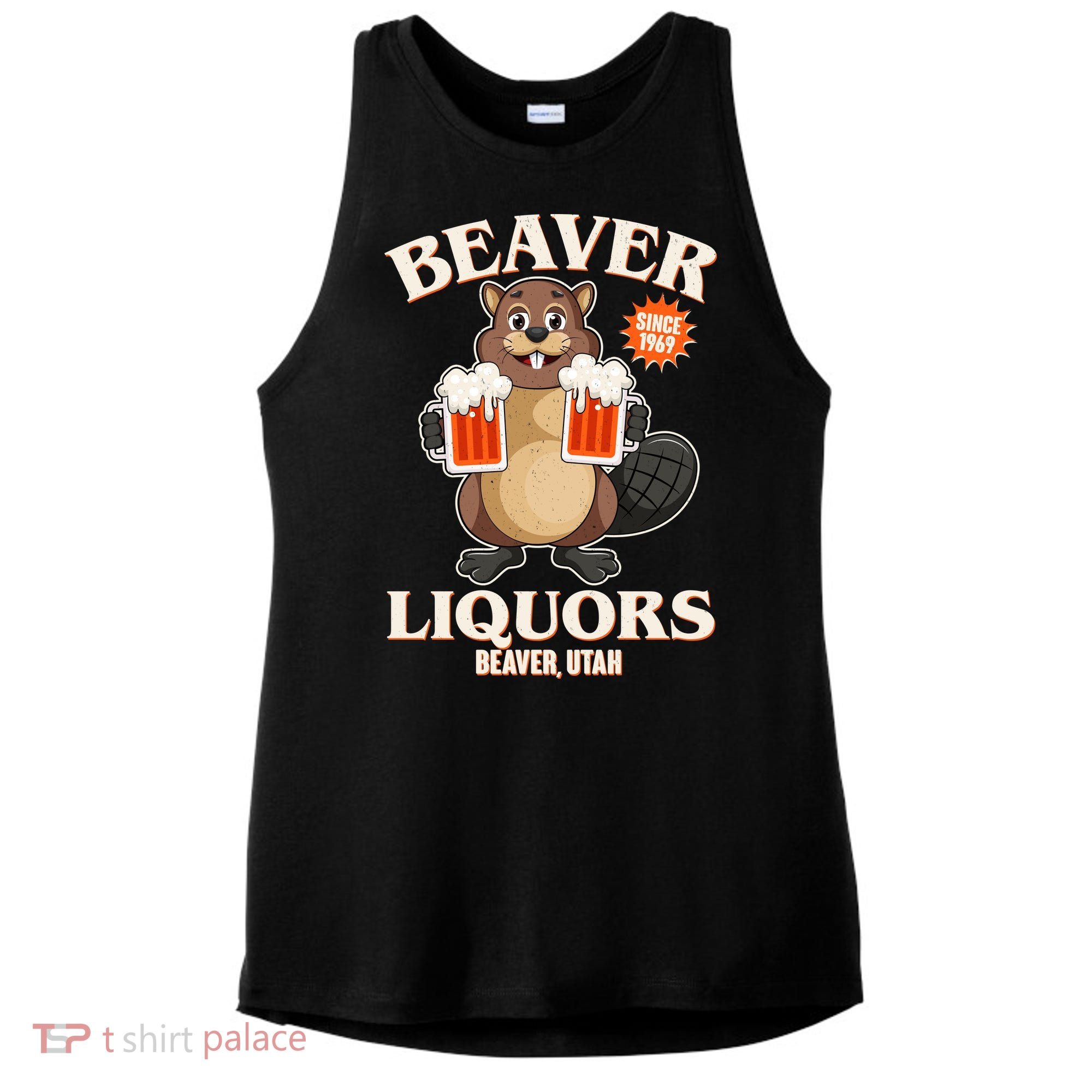 Beaver Liquors Since 1969 Beaver Utah Ladies PosiCharge Tri-Blend Wicking Tank