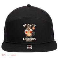 Beaver Liquors Since 1969 Beaver Utah 7 Panel Mesh Trucker Snapback Hat thumb 0
