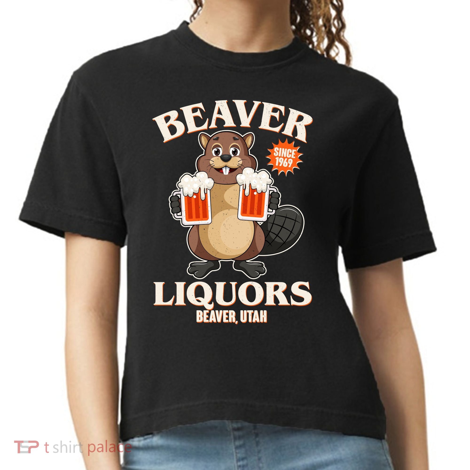 Beaver Liquors Since 1969 Beaver Utah Comfort Colors Boxy T-Shirt