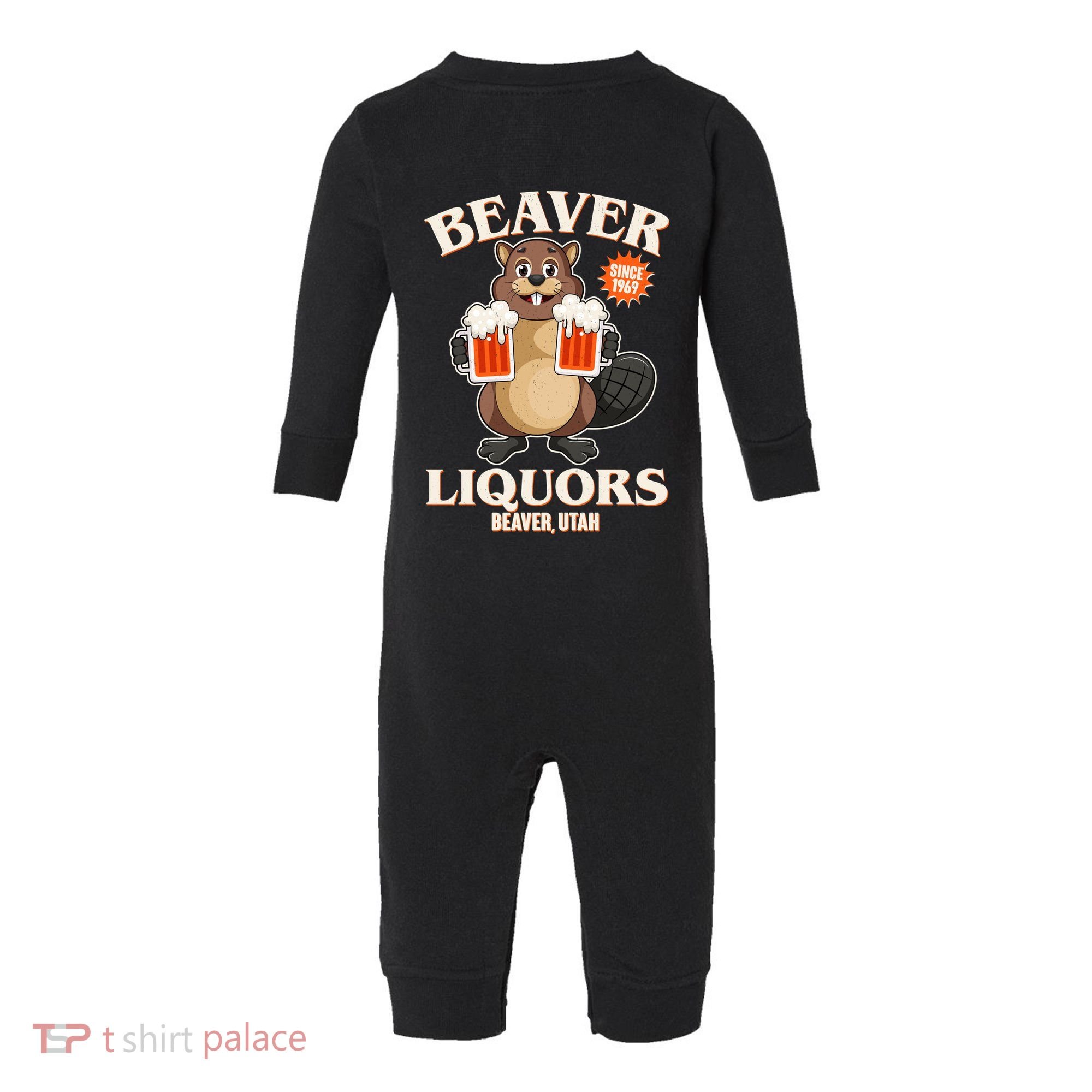 Beaver Liquors Since 1969 Beaver Utah Infant Fleece One Piece
