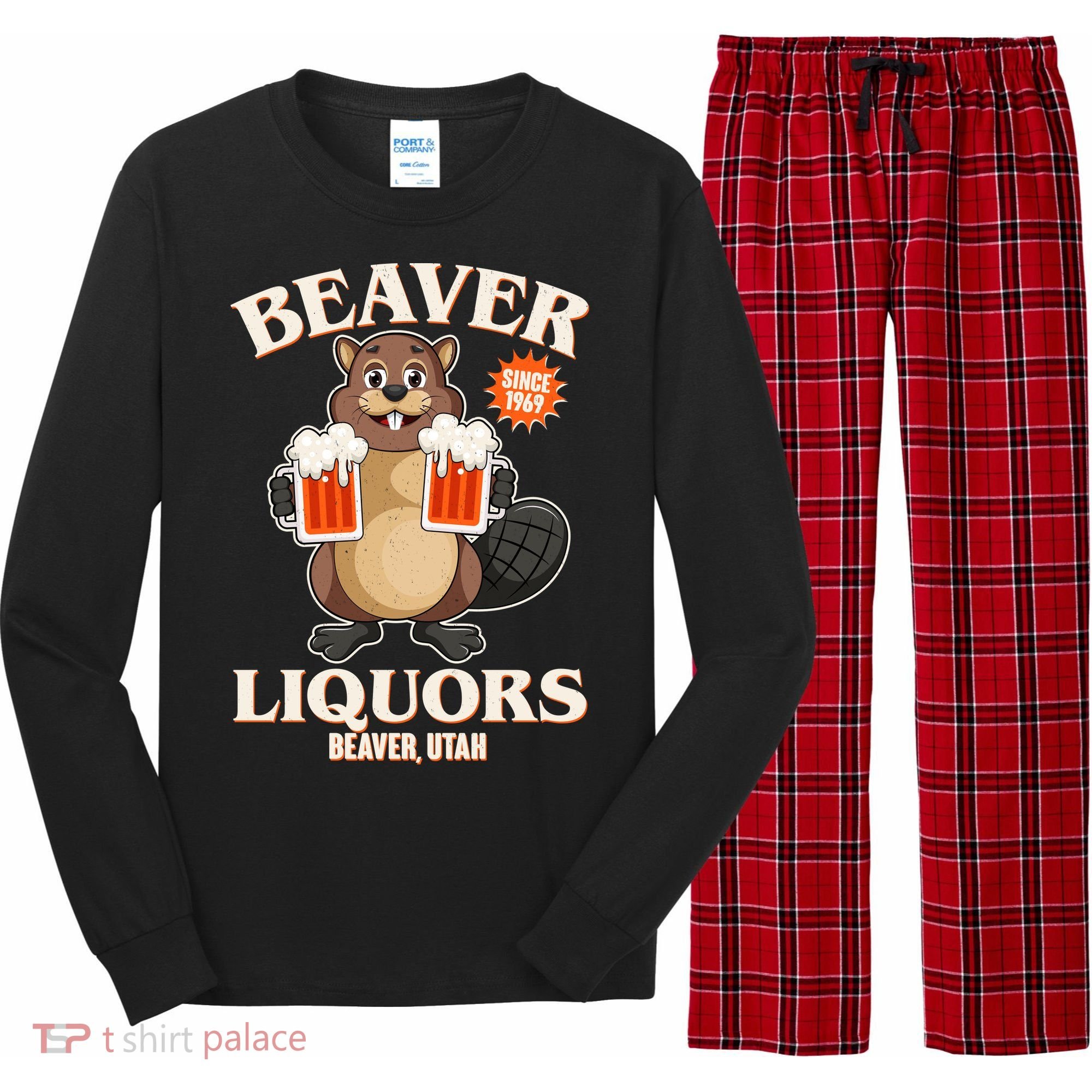 Beaver Liquors Since 1969 Beaver Utah Long Sleeve Pajama Set