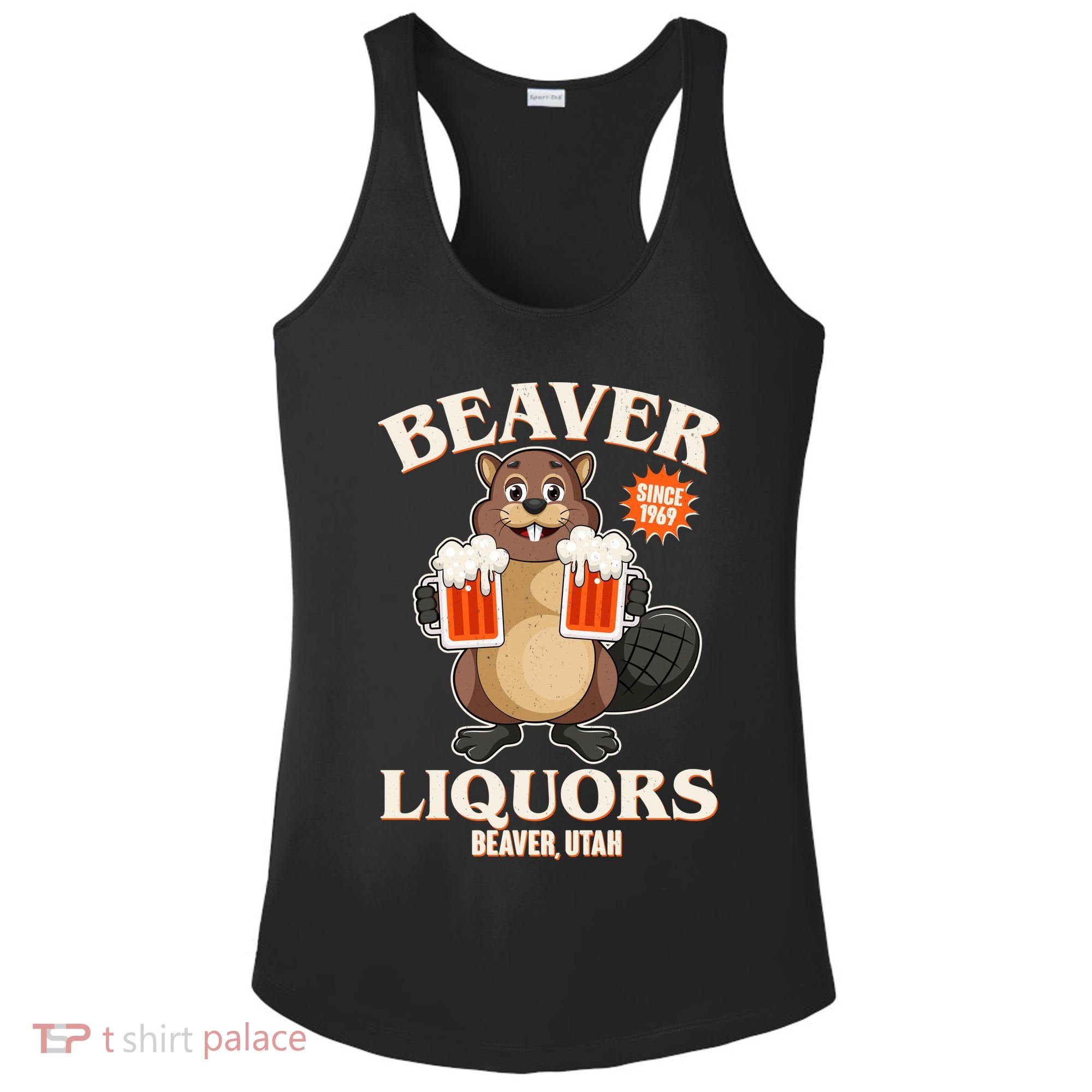 Beaver Liquors Since 1969 Beaver Utah Ladies PosiCharge Competitor Racerback Tank