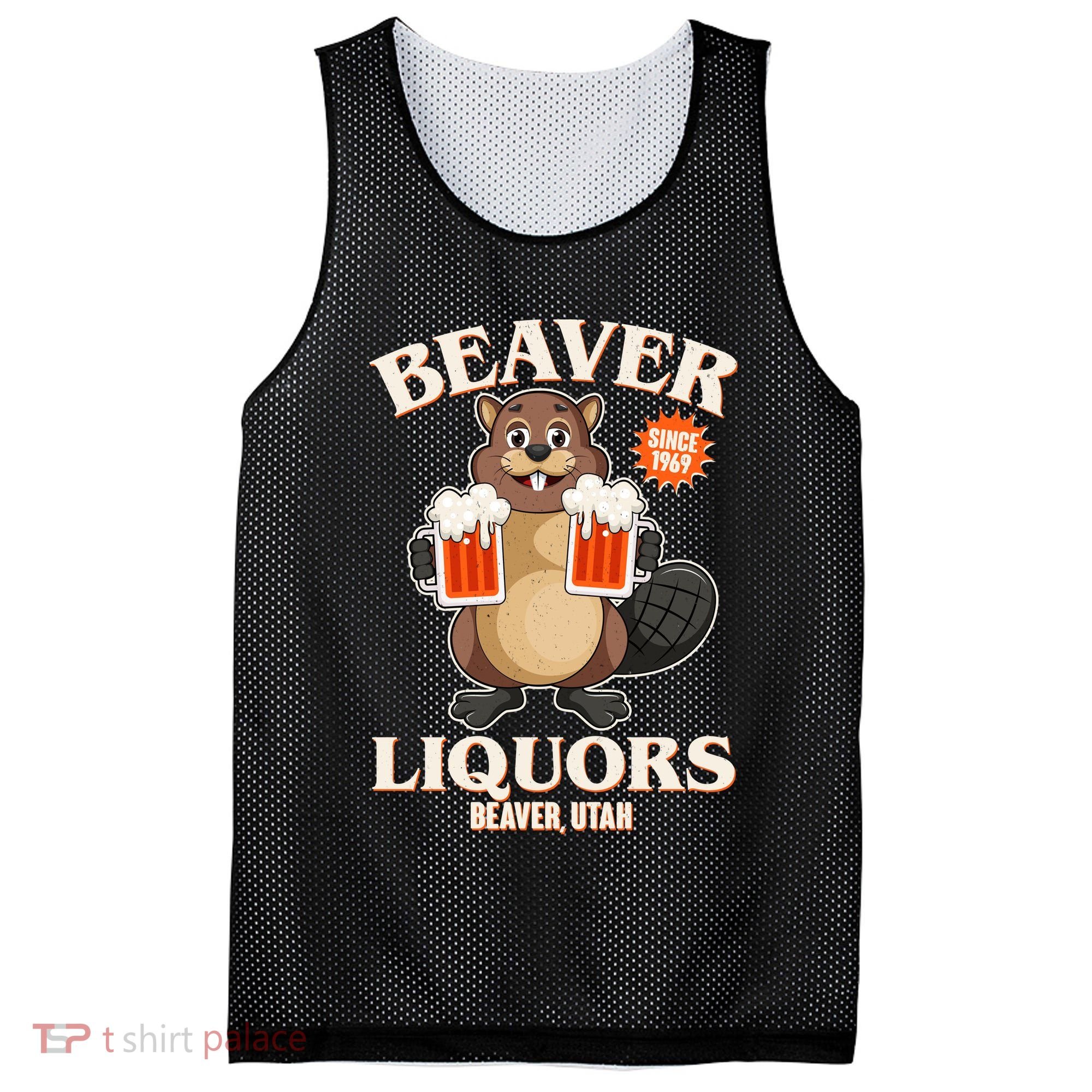 Beaver Liquors Since 1969 Beaver Utah Mesh Reversible Basketball Jersey Tank