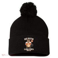 Beaver Liquors Since 1969 Beaver Utah Pom Pom 12in Knit Beanie thumb 0