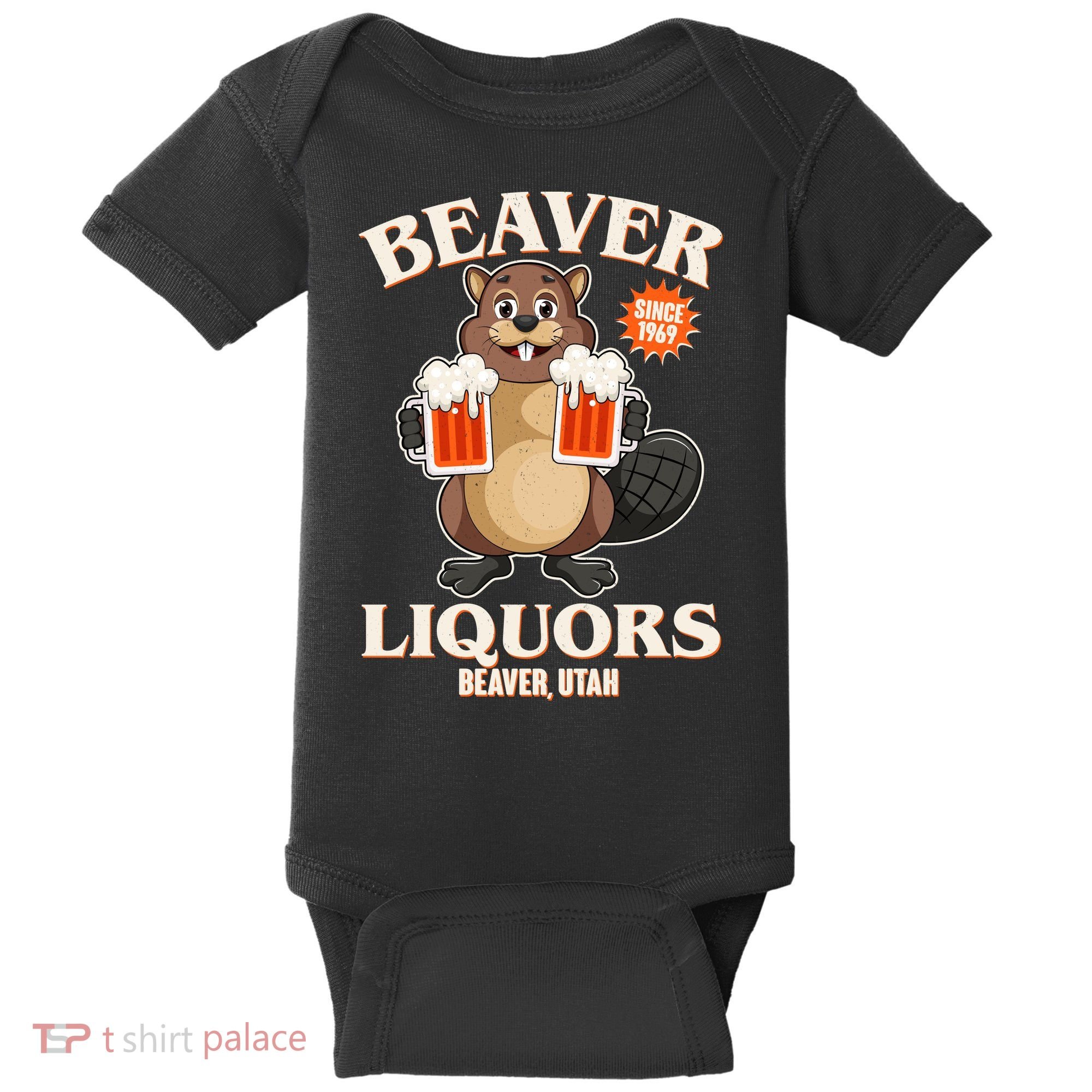 Beaver Liquors Since 1969 Beaver Utah Baby Bodysuit