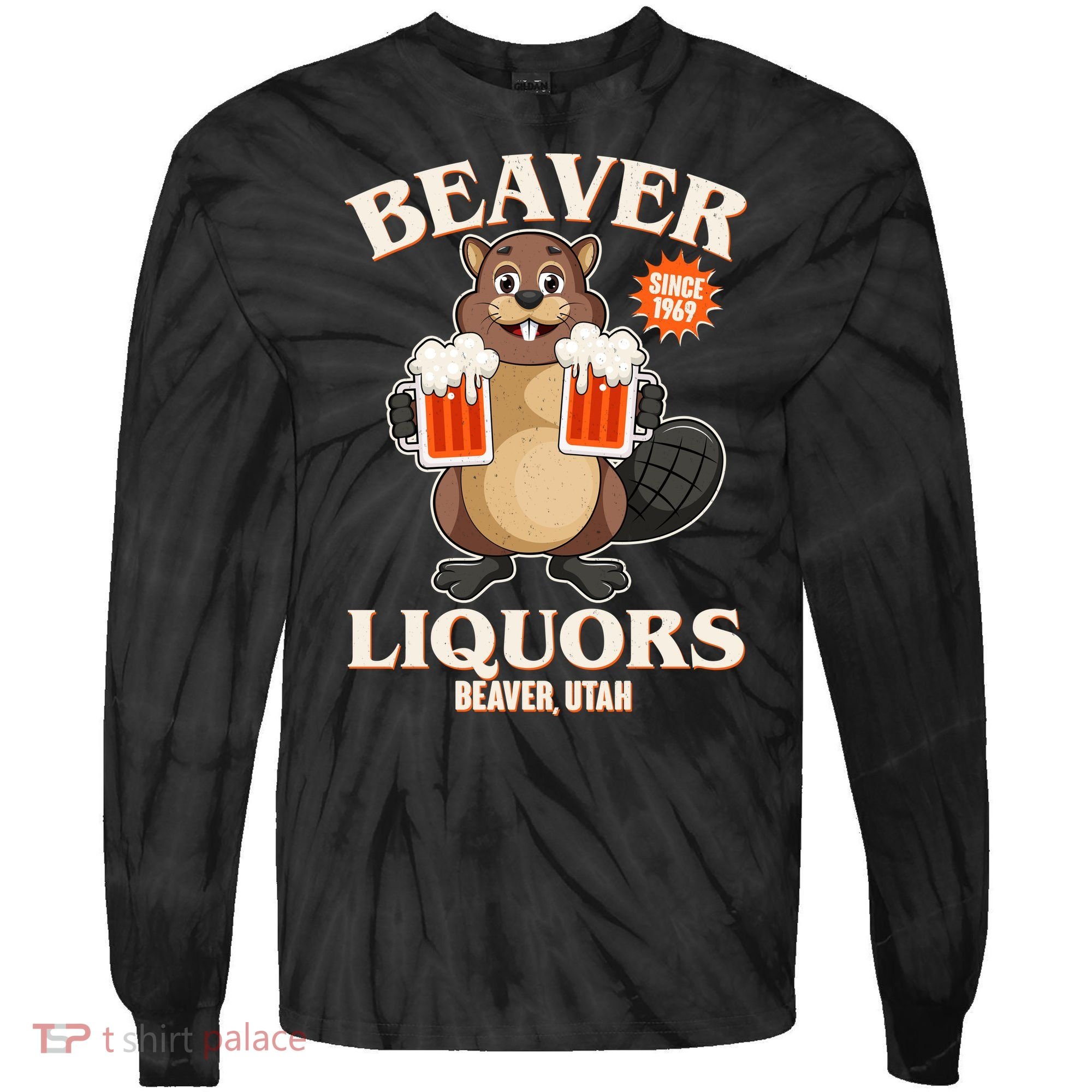 Beaver Liquors Since 1969 Beaver Utah Tie-Dye Long Sleeve Shirt