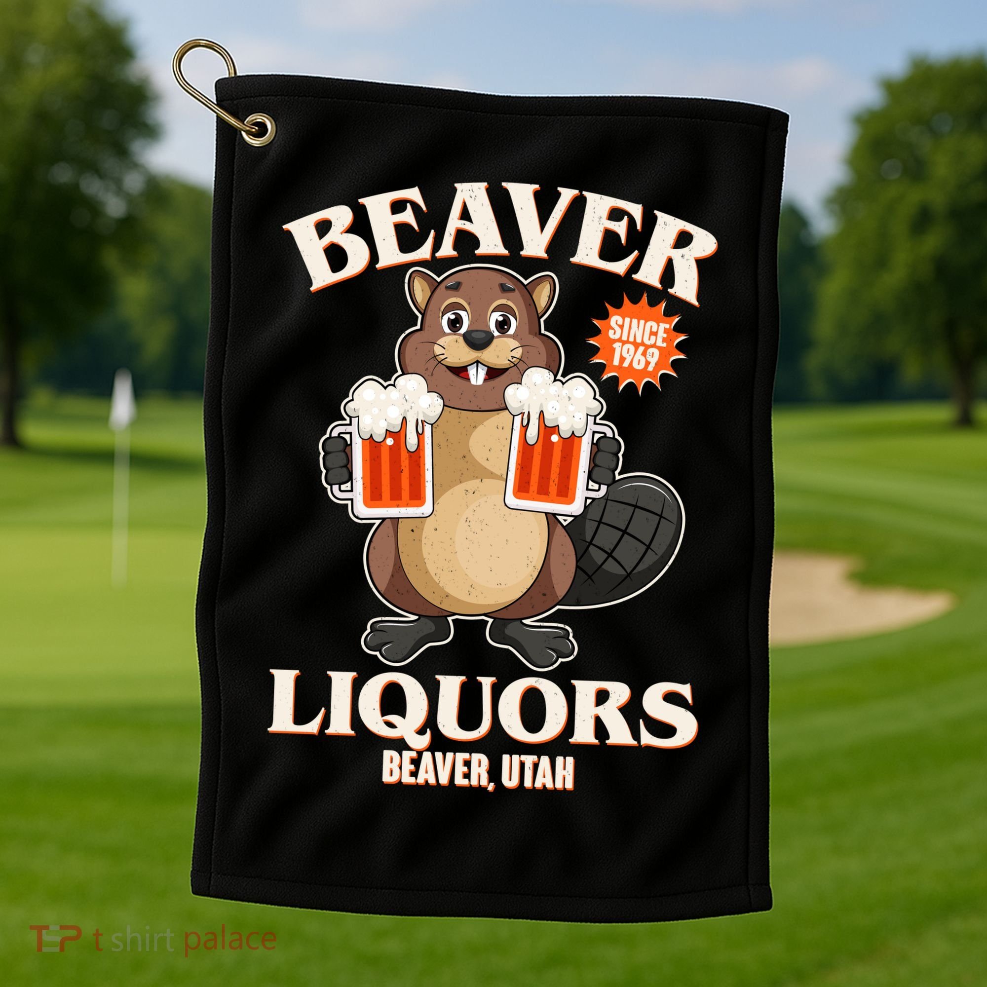 Beaver Liquors Since 1969 Beaver Utah Golf Towel