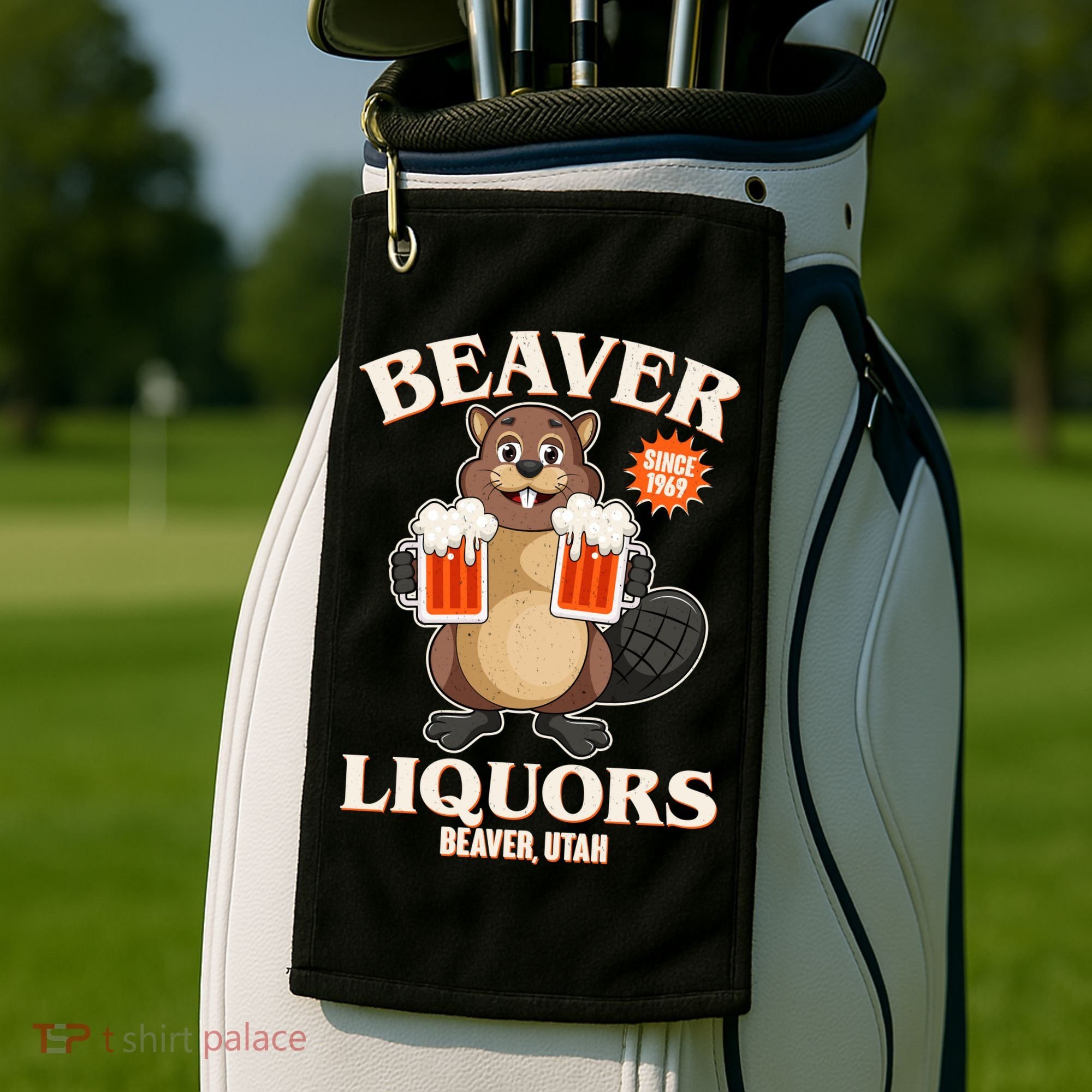 Beaver Liquors Since 1969 Beaver Utah Golf Towel