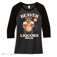 Beaver Liquors Since 1969 Beaver Utah Women's Tri-Blend 3/4-Sleeve Raglan Shirt thumb 0