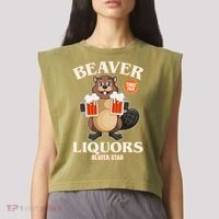 Beaver Liquors Since 1969 Beaver Utah Garment-Dyed Women's Muscle Tee thumb 2
