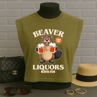 Beaver Liquors Since 1969 Beaver Utah Garment-Dyed Women's Muscle Tee thumb 3