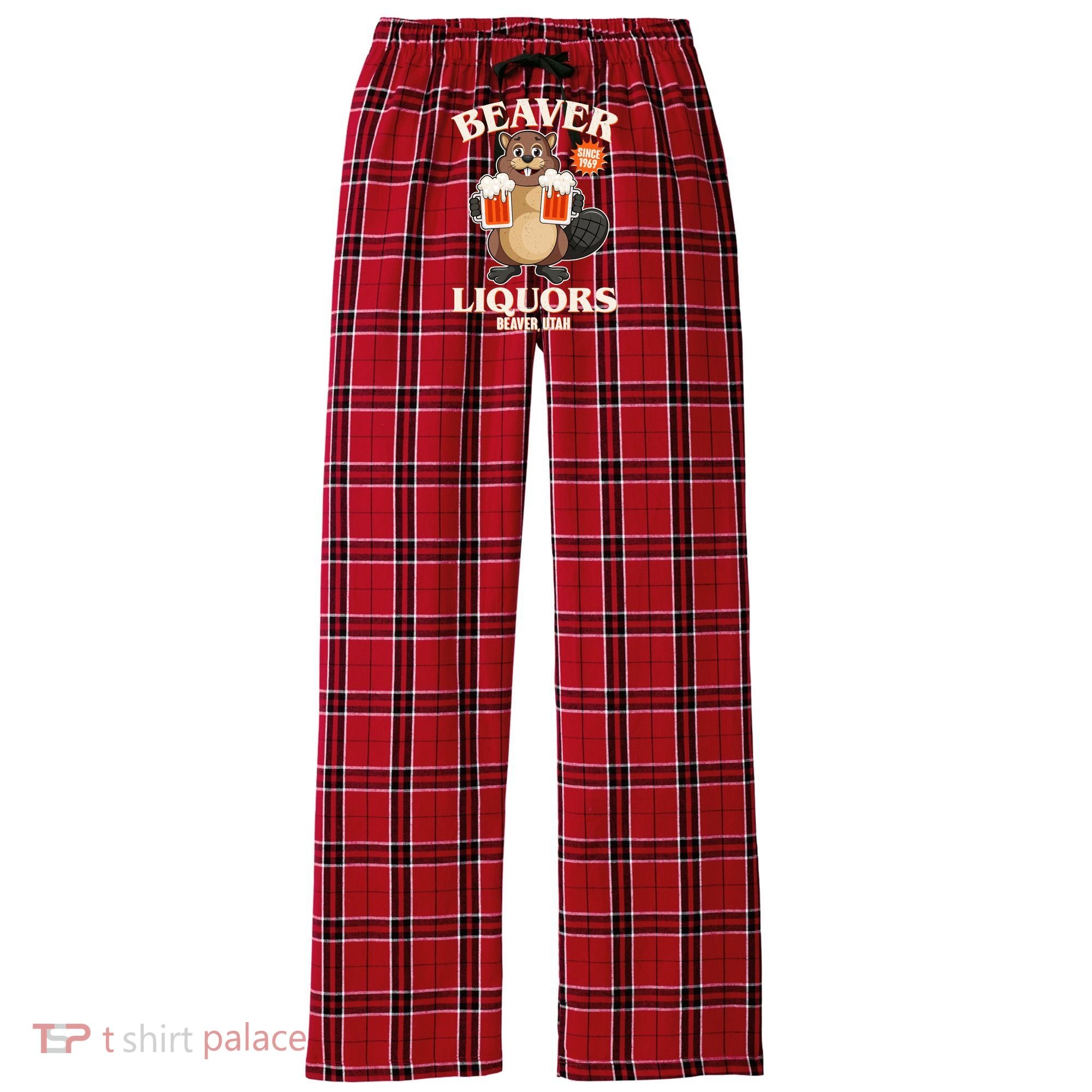 Beaver Liquors Since 1969 Beaver Utah Women's Flannel Plaid Pajama Pants