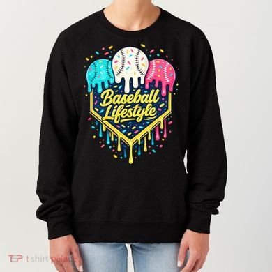 Baseball Life Style Ice Cream Drip Women's Sweatshirt