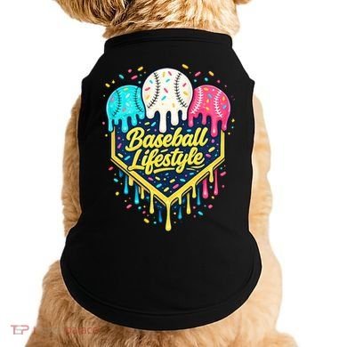 Baseball Life Style Ice Cream Drip Doggie Tank