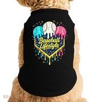 Baseball Life Style Ice Cream Drip Doggie Tank thumb 0