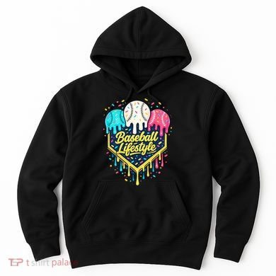 Baseball Life Style Ice Cream Drip Hoodie