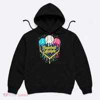 Baseball Life Style Ice Cream Drip Hoodie thumb 0