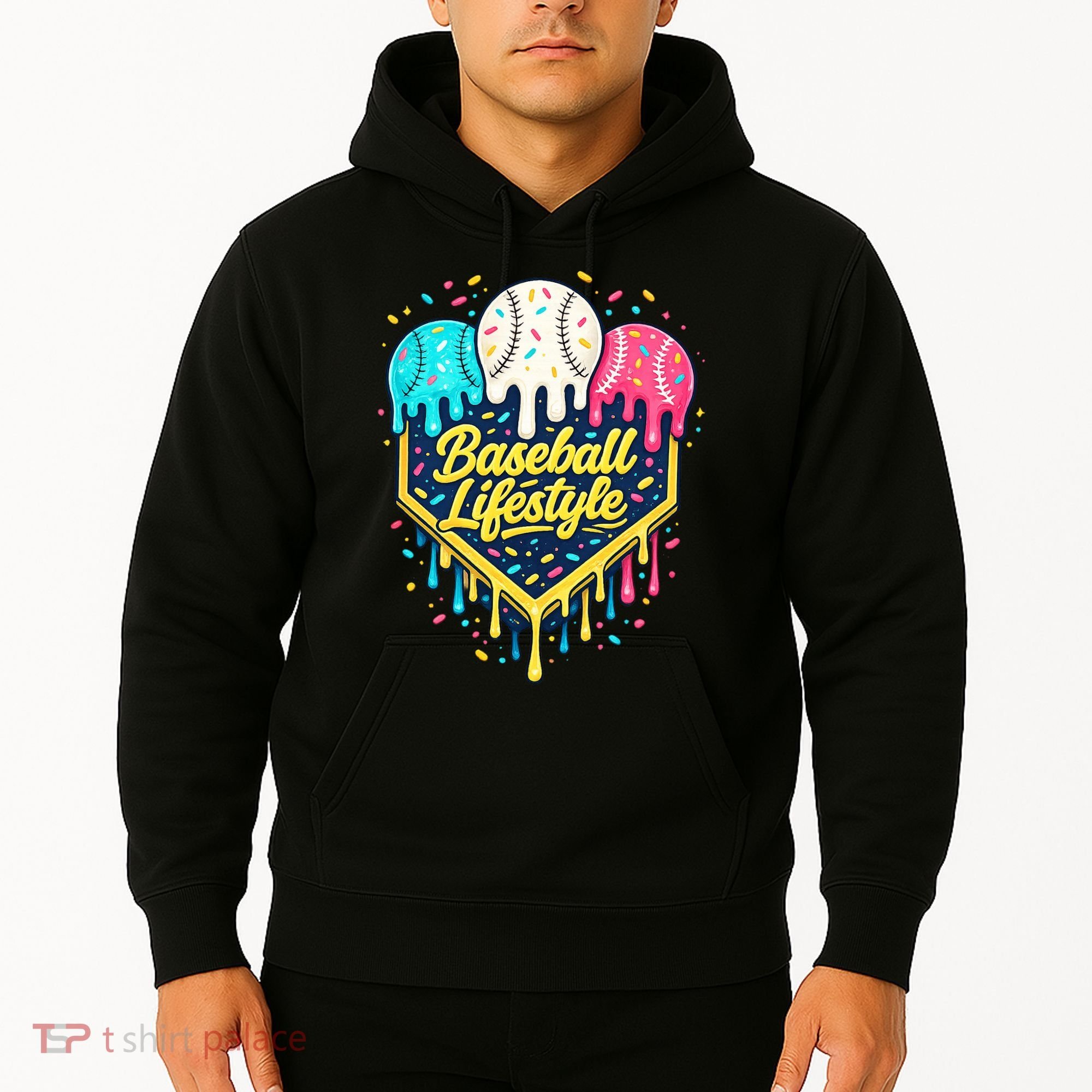 Baseball Life Style Ice Cream Drip Hoodie