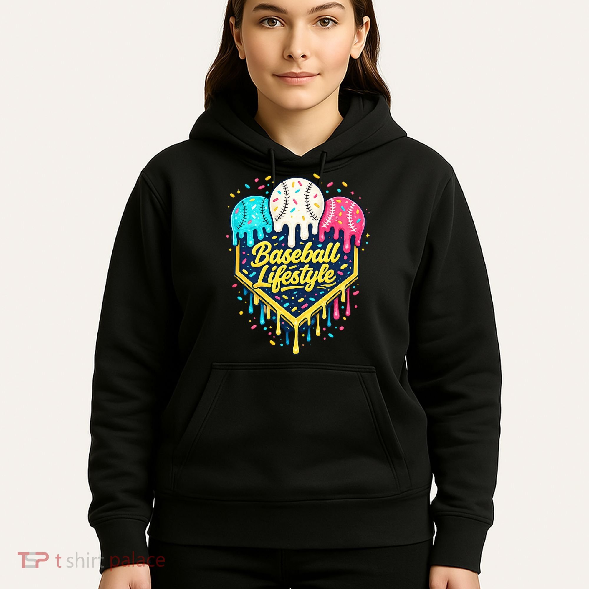 Baseball Life Style Ice Cream Drip Hoodie