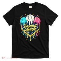 Baseball Life Style Ice Cream Drip T-Shirt thumb 0