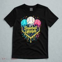 Baseball Life Style Ice Cream Drip T-Shirt thumb 5