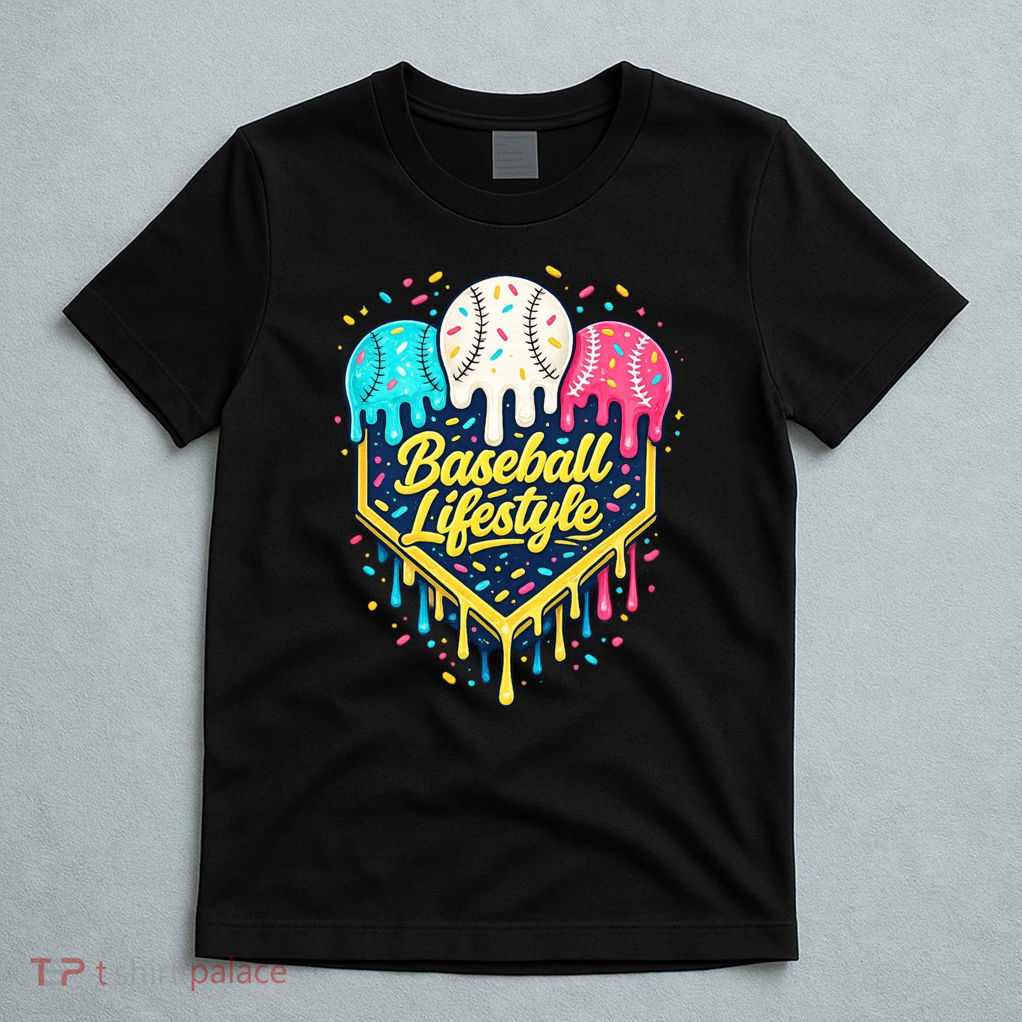 Baseball Life Style Ice Cream Drip T-Shirt