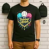 Baseball Life Style Ice Cream Drip T-Shirt thumb 6