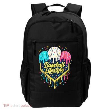 Baseball Life Style Ice Cream Drip Backpack