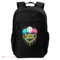 Baseball Life Style Ice Cream Drip Backpack thumb 0