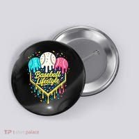 Baseball Life Style Ice Cream Drip Button thumb 0