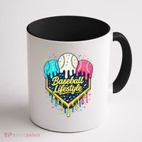 Baseball Life Style Ice Cream Drip Coffee Mug thumb 1