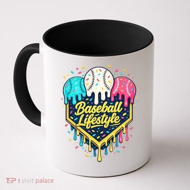 Baseball Life Style Ice Cream Drip Coffee Mug