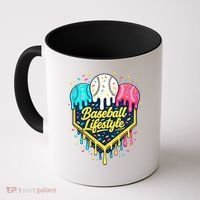 Baseball Life Style Ice Cream Drip Coffee Mug thumb 0