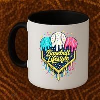 Baseball Life Style Ice Cream Drip Coffee Mug thumb 2