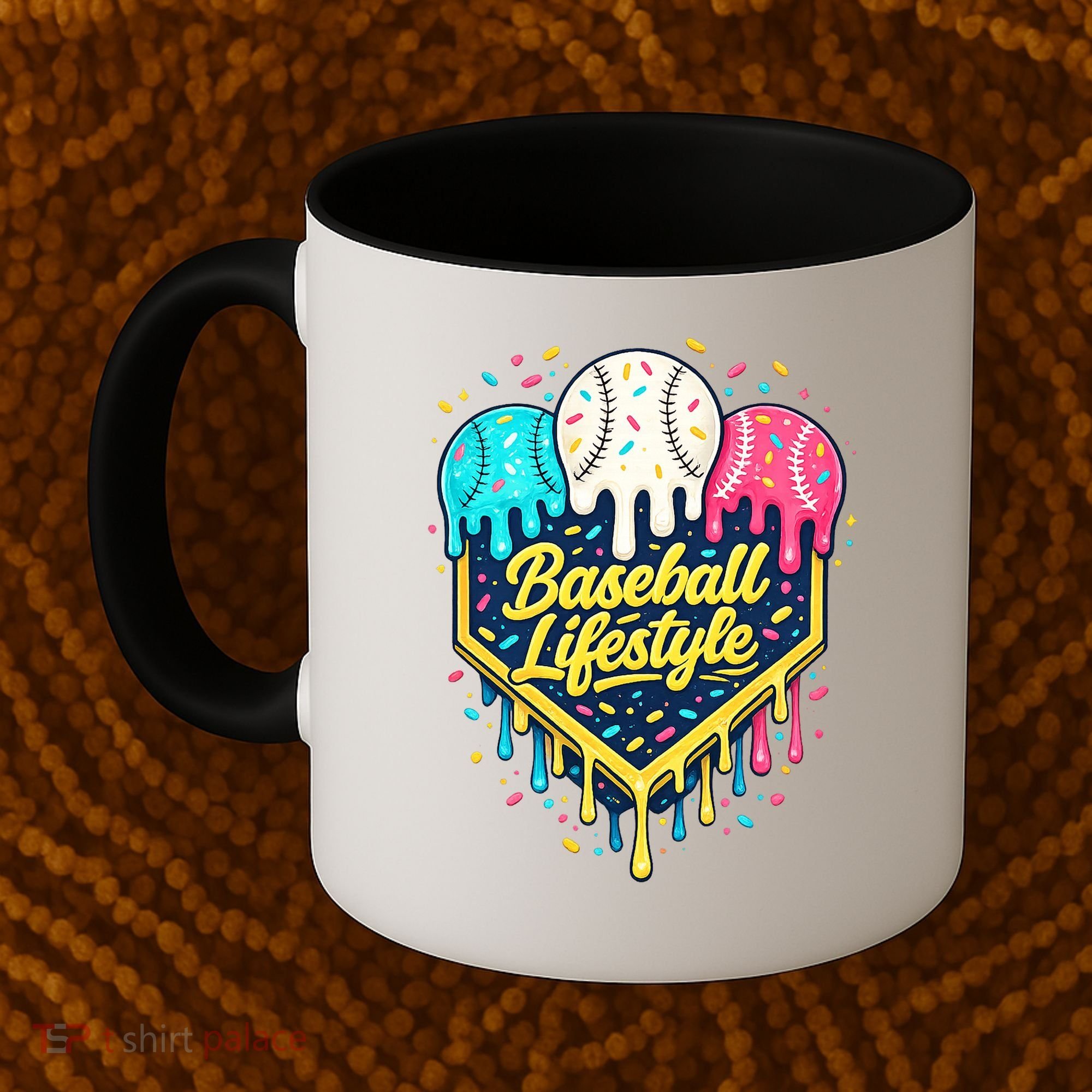 Baseball Life Style Ice Cream Drip Coffee Mug