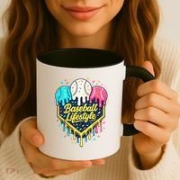 Baseball Life Style Ice Cream Drip Coffee Mug thumb 3