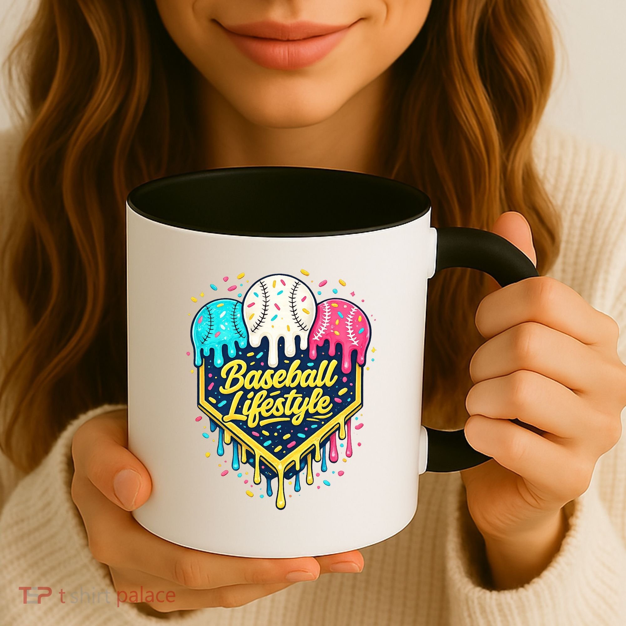 Baseball Life Style Ice Cream Drip Coffee Mug
