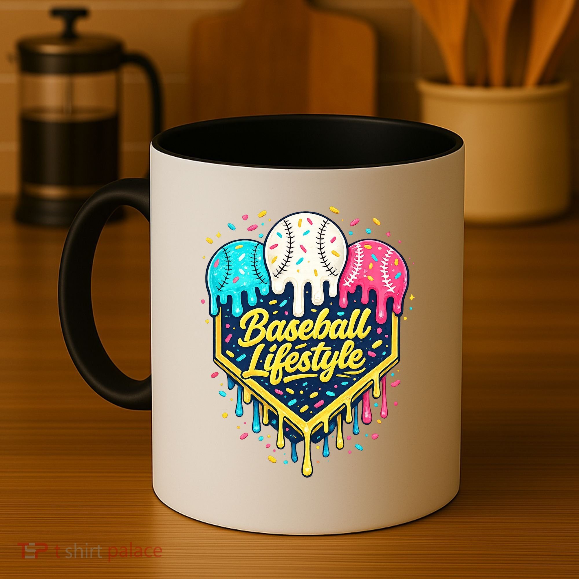 Baseball Life Style Ice Cream Drip Coffee Mug