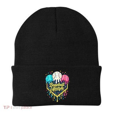 Baseball Life Style Ice Cream Drip Beanie