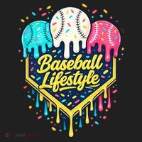 Baseball Life Style Ice Cream Drip Beanie thumb 2