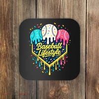 Baseball Life Style Ice Cream Drip Coaster thumb 0