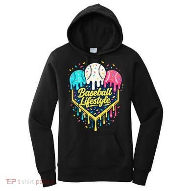 Baseball Life Style Ice Cream Drip Women's Hoodie