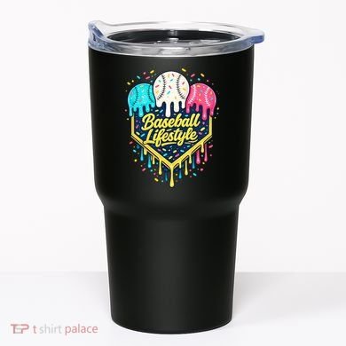 Baseball Life Style Ice Cream Drip Tumbler