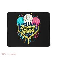 Baseball Life Style Ice Cream Drip Mousepad thumb 0