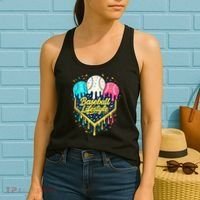 Baseball Life Style Ice Cream Drip Women's Tank Top thumb 2