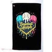 Baseball Life Style Ice Cream Drip Golf Towel thumb 0
