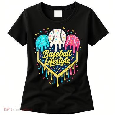 Baseball Life Style Ice Cream Drip Women's T-Shirt