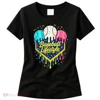 Baseball Life Style Ice Cream Drip Women's T-Shirt thumb 0