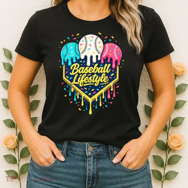 Baseball Life Style Ice Cream Drip Women's T-Shirt